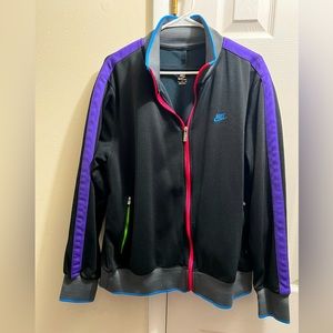 Nike XL black with neon color accent zip up